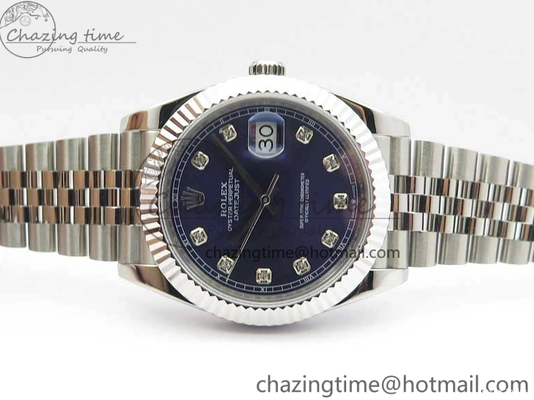 1225 EasyCare DateJust 41mm 126334 SS BP Maker 1:1 Best Edition New Version Blue Crystal Dial on Jubilee Bracelet 3022